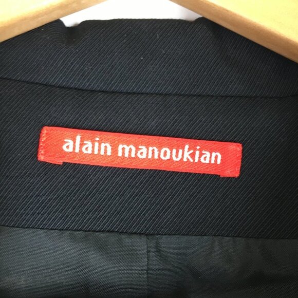Alain Manoukian Black Snap Button Blazer Jacket Size 10 - Picture 8 of 9